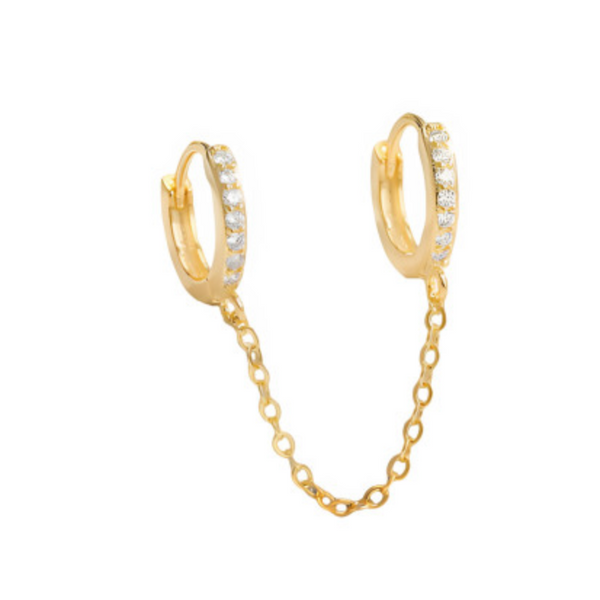 Boucle d'oreille unique doré ouana