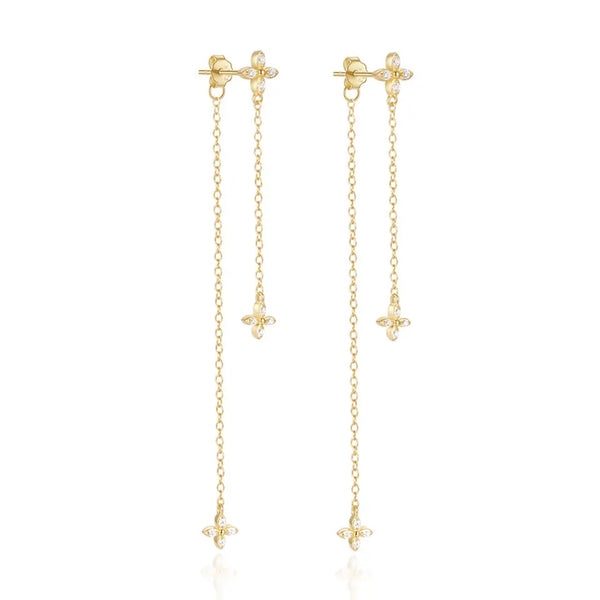 Boucle d'oreille éclat argenté