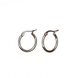 Boucles dâoreilles Hoops 1cm argentĂ©es