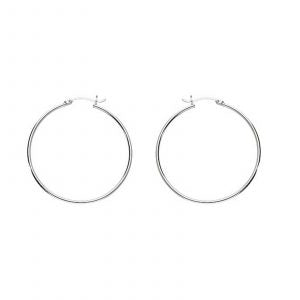 Boucles dâoreilles Emma argentĂ©es 4,5cm