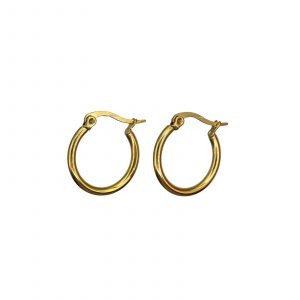 Boucles dâoreilles Hoops 1cm dorĂ©es