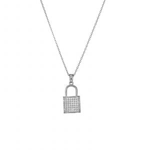 Collier cadenas argenté