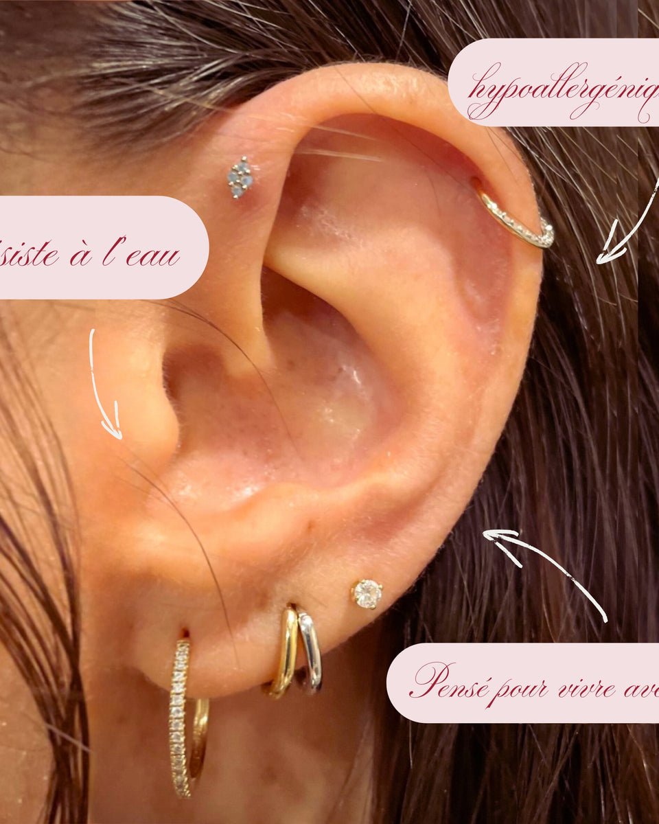 PUCES D'OREILLES CLASSIC BRILLANT
