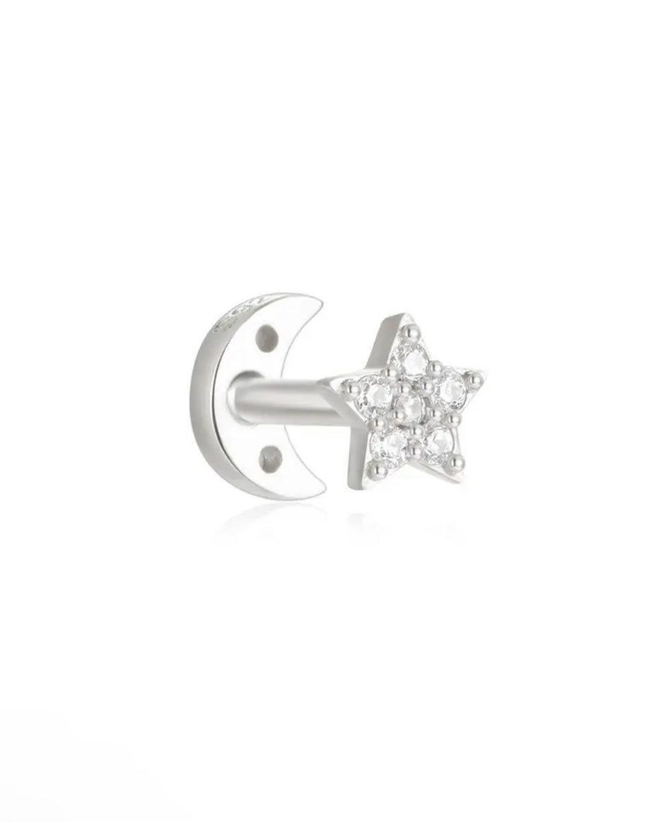 Piercing reversible Ferdinand argenté