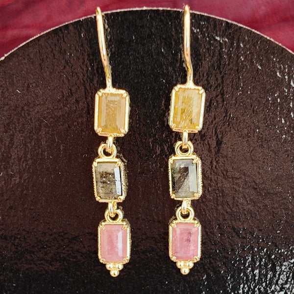 B5 boucle carré tourmaline