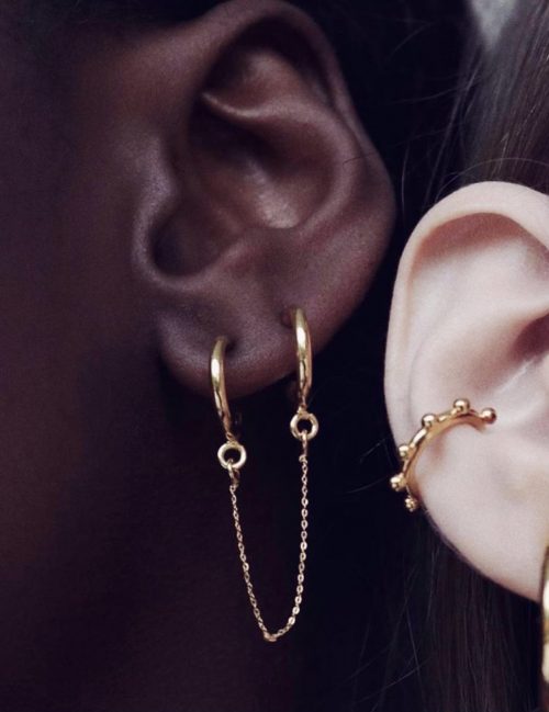 Boucles d’oreilles Olympe dorées